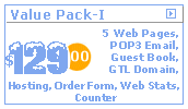 5 page professional web designing cheapest web hosting free domain registration guest book counter web stats